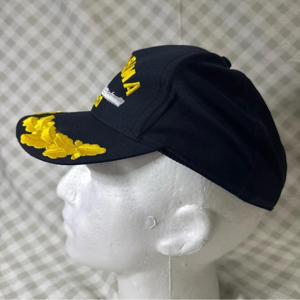 USS Alabama BB-60 Navy Ship Hat Black Gold Embroidered J Hats Snapback